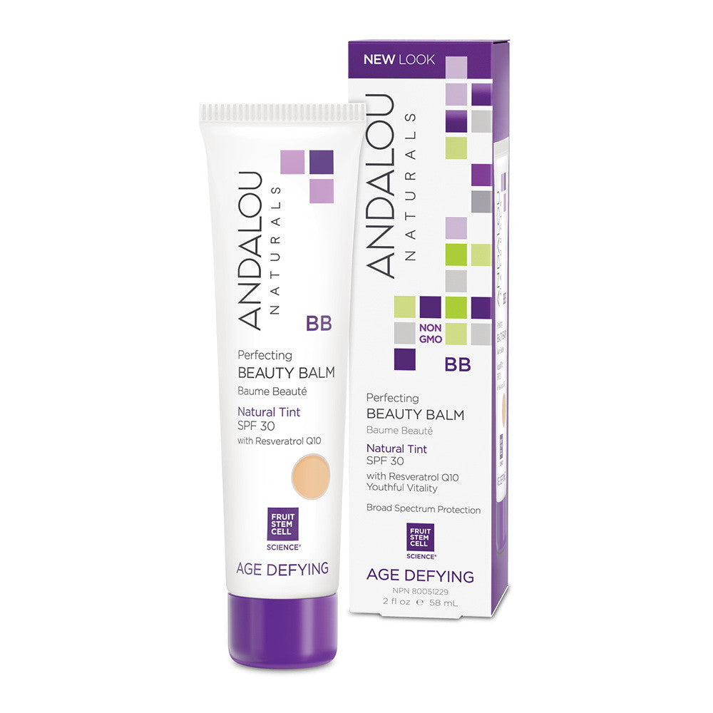 Andalou Naturals Perfecting BB Beauty Balm Natural Tint SPF 30, 2 Oz