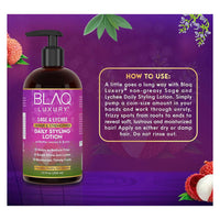 Blaq Luxury Sage and Lychee Daily Styling Lotion, 12 Oz