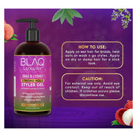 Blaq Luxury Sage and Lychee Strong Hold Styler Gel, 12 Oz
