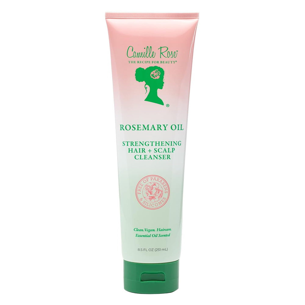 Camille Rose Rosemary Oil Strengthening Hair and Scalp Cleanser for Deep Cleansing and Scalp Nourishment 8.5Oz (251ml)