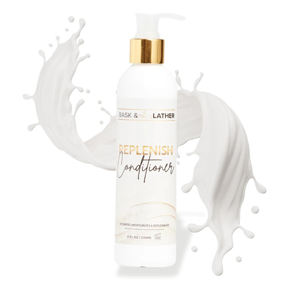 Bask and Lather Replenishing Conditioner Hydrating Hair Conditioner 8Oz (237ml)