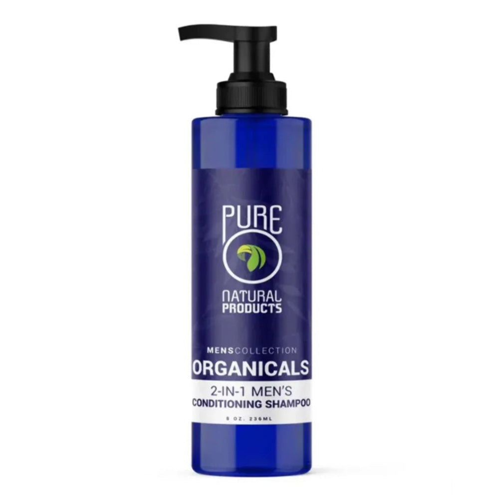 Pureo Organicals 2 in 1 Mens Conditioning Hair Shampoo 8Oz (236ml)