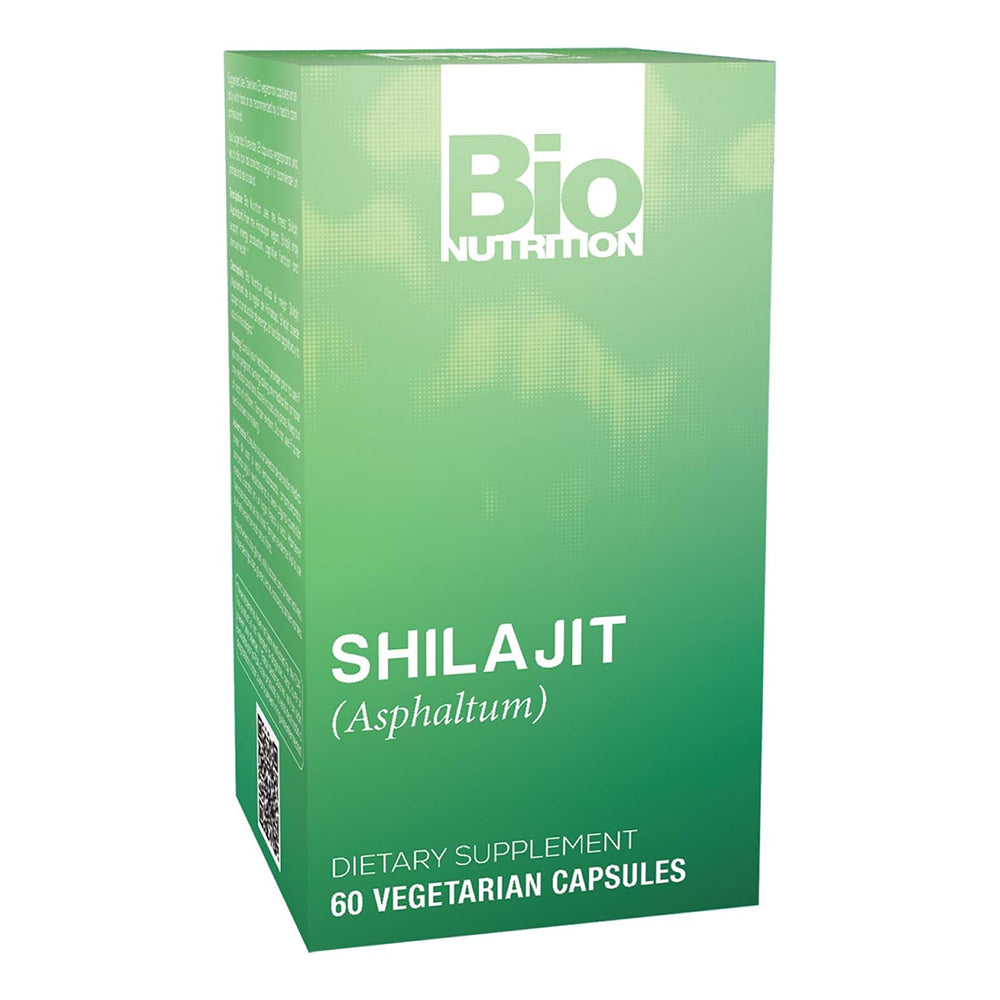 Bio Nutrition Shilajit 1000mg Support Energy Production Cognitive and Immune Health Vegetarian Capsules 60Ea