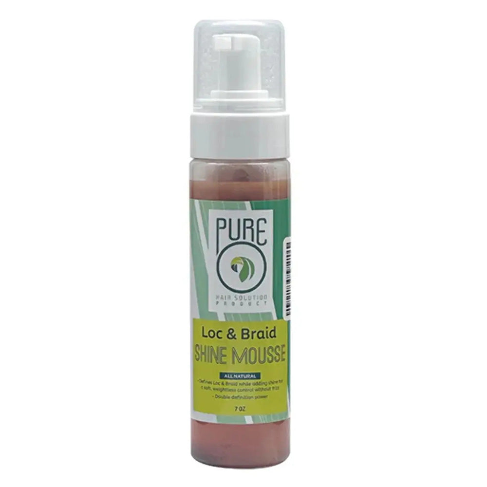 Pure O Natural Loc and Braid Shine Mousse All Natural 7Oz (207ml)