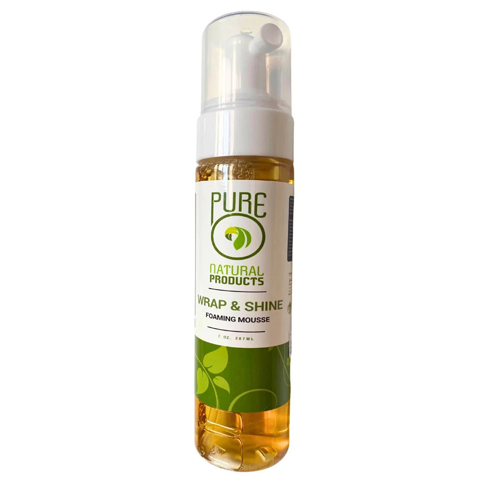 PureO Wrap and Shine Foaming Mousse for Versatile Hair Styling 7Oz (207ml)