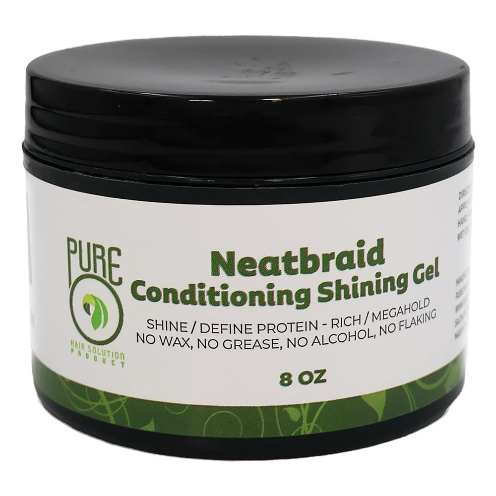 Pure O Natural Neatbraid Conditioning Shining Gel for Hair 8Oz (236ml)