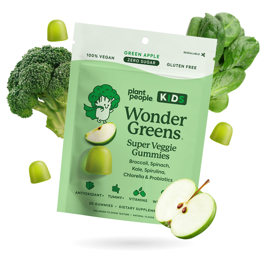 Plant People WonderGreens Kids Veggie Gummies Help Support Immunity and Digestion 30Ea