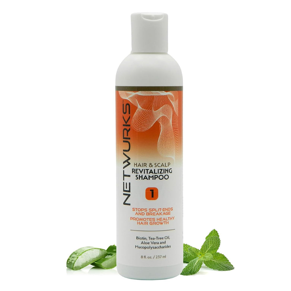 Netwurks Regrowth Hair and Scalp Revitalizing Shampoo for Split Ends and Breakage 8Oz (237ml)