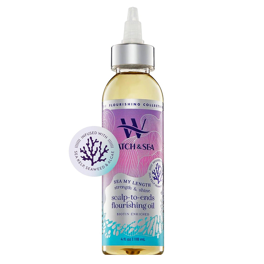 Watch & Sea My Length Scalp to Ends Flourishing Hair Oil Biotin Enriched 4Oz (118ml)