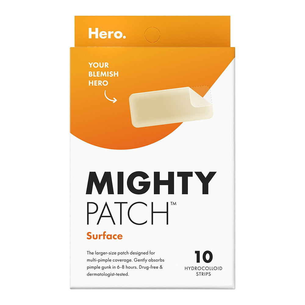 Hero Cosmetics Mighty Patch Surface Blemish Clearing Patches for Acne 10Ea