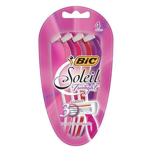 Bic Soleil Sensitive Skin Triple Blade Shaver For Women, Twilight - 4 Ea, 6 Pack