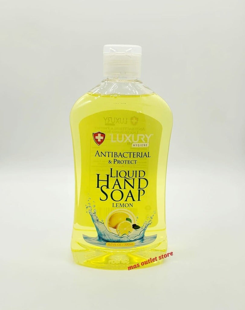 Luxury Hygiene Antibacterial and Protect Liquid Hand Soap Lemon 16.9Oz (500ml)