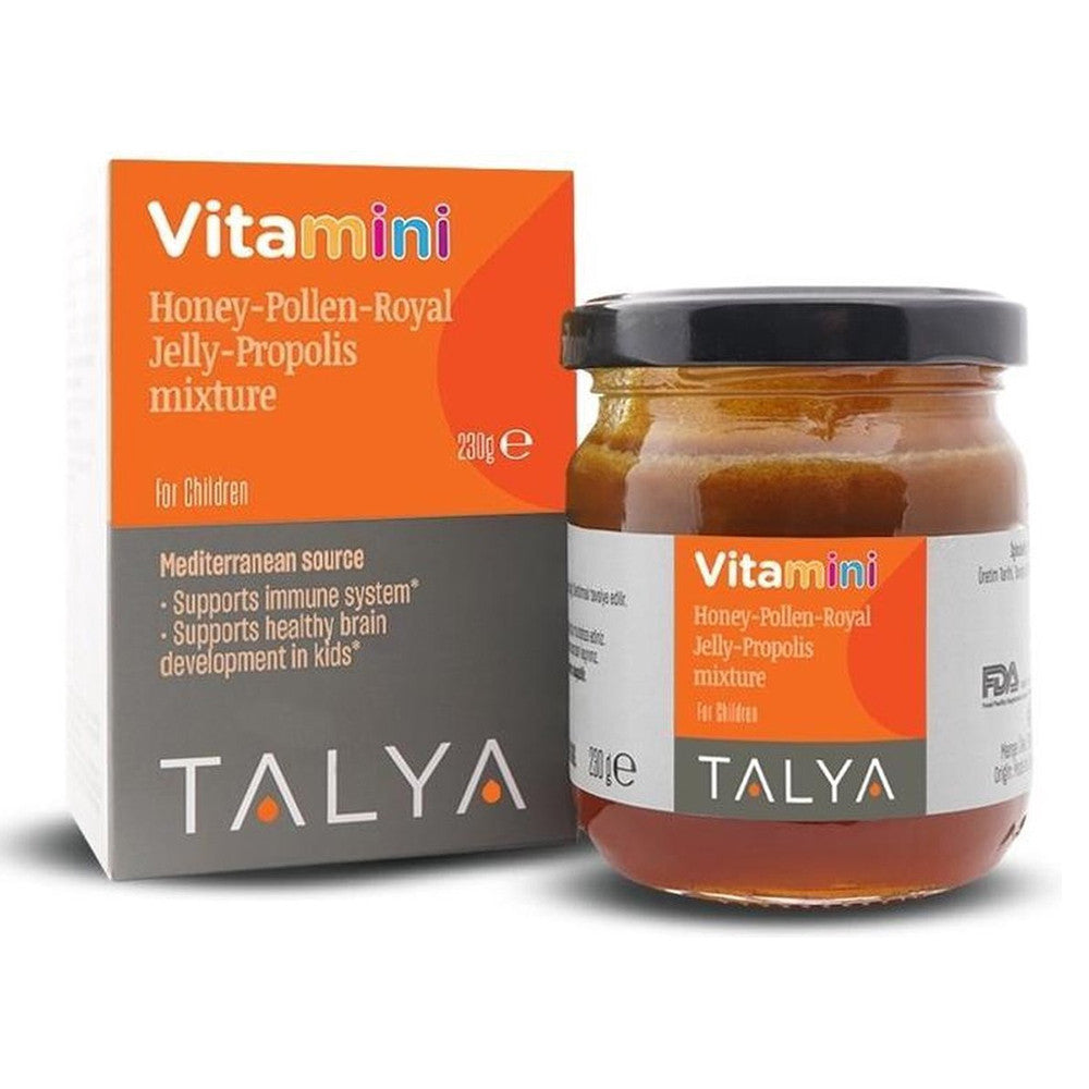 Talya Vitamini Honey Pollen Royal Jelly propolis Mixture For Children, 7 Oz