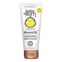 Baby Bum Mineral SPF 50 Lotion, Water Resistant, 3 Oz