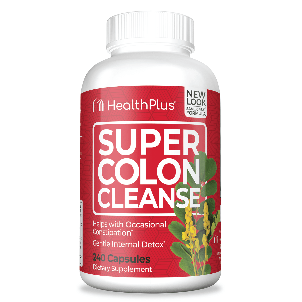Health Plus Super Colon Cleanse Dietary Supplement Capsules To Relieve Constipation, 240 Ea