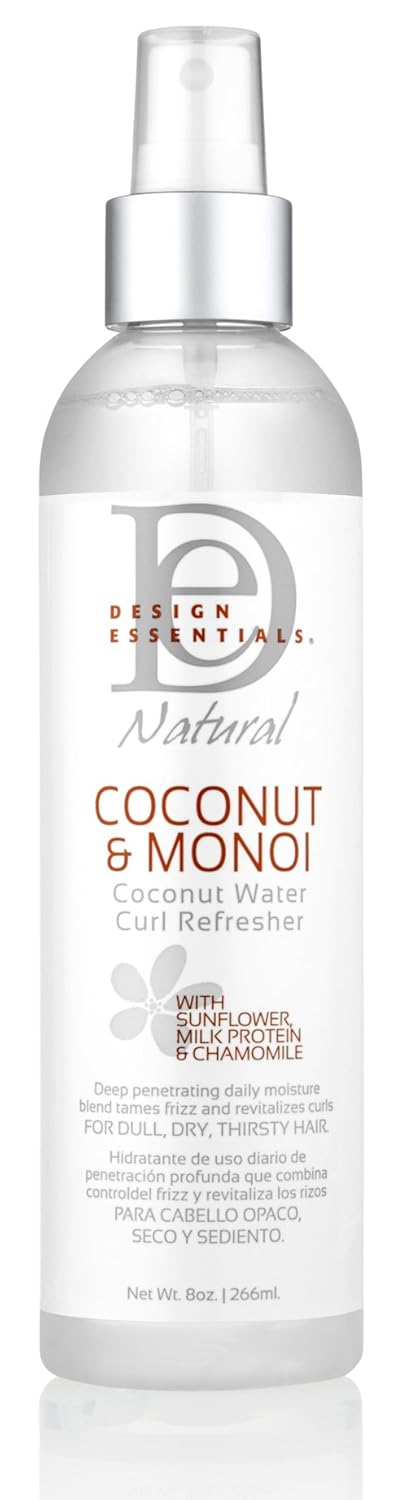 Design Essentials Natural Coconut and Monoi Water Curl Refresher for Hair 8Oz (266ml)