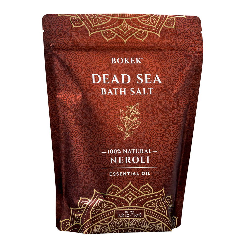 Boker Dead Sea Bath Salt Neroli Essential Oil in White Orange Blossoms with Mood Boosting Properties 2.2Lb