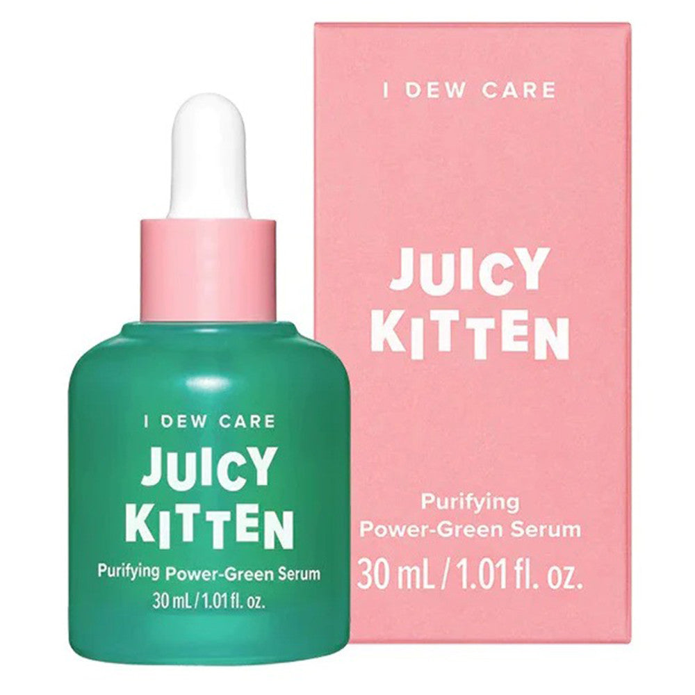 I Dew Care Juicy Kitten Purifying Power Green Skin Serum 1.01Oz (30ml)