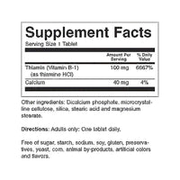 Rugby Vitamin B-1 100 Mg Supplement Tablets, 100 Ea