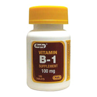 Rugby Vitamin B-1 100 Mg Supplement Tablets, 100 Ea
