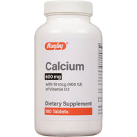 Rugby Calcium 600 Mg with Vitamin D3, 180 Ea