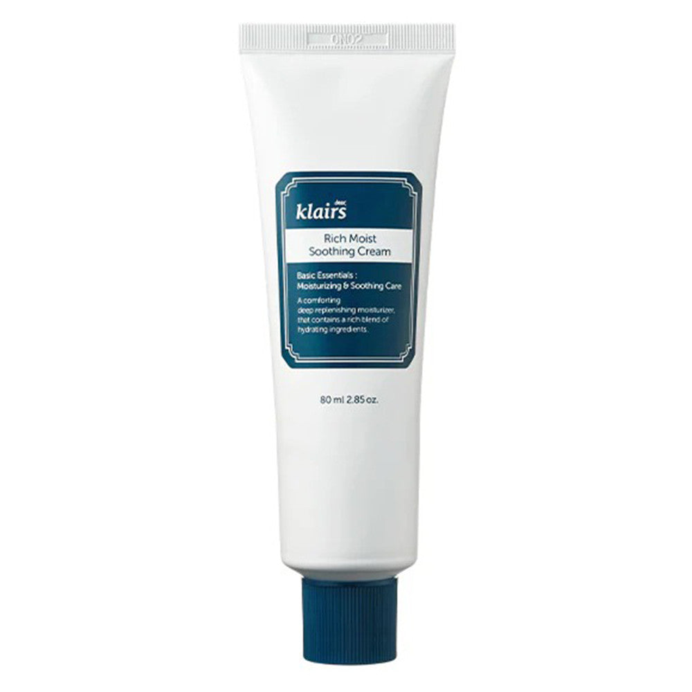 Klairs Rich Moist Soothing Cream Moisturizing Soothing Care for Skin 2.85Oz (80ml)