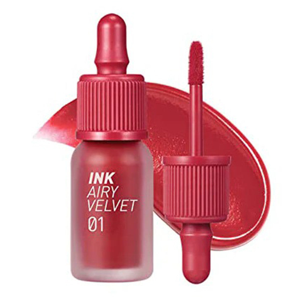 Peripera Ink the Airy Velvet 01 Hotspot Red Velvety Texture to Lips 0.14Oz (4g)