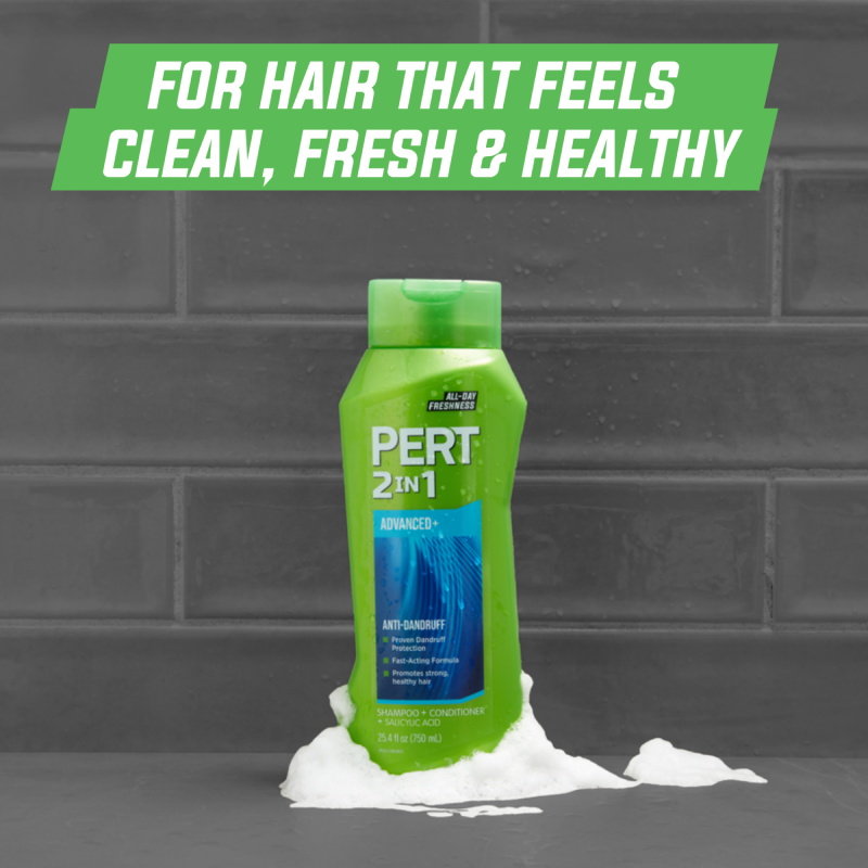 Pert Plus Dandruff Away 2 In 1 Shampoo Plus Conditioner, Medium Conditioning Normal Hair, 13.5 Oz