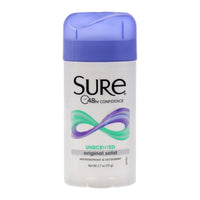Sure Wide Solid Anti-Perspirant And Deodorant, Unscented - 2.7 Oz