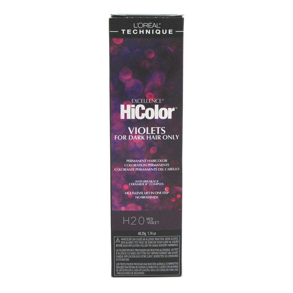 Loreal Excel Hicolor H20 Tube Red Violet, 1.74 Oz