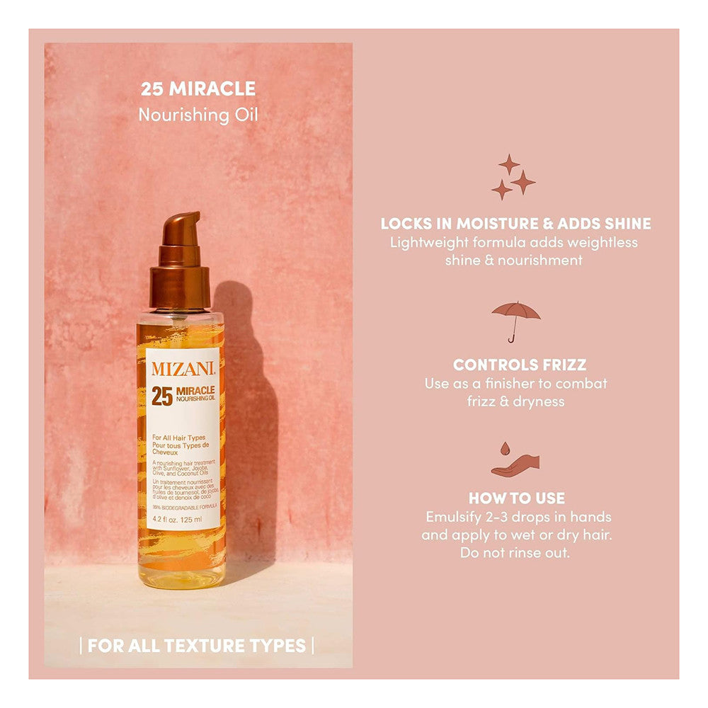 Mizani 25 Miracle Nourishing Hair Oil, 4.2 Oz