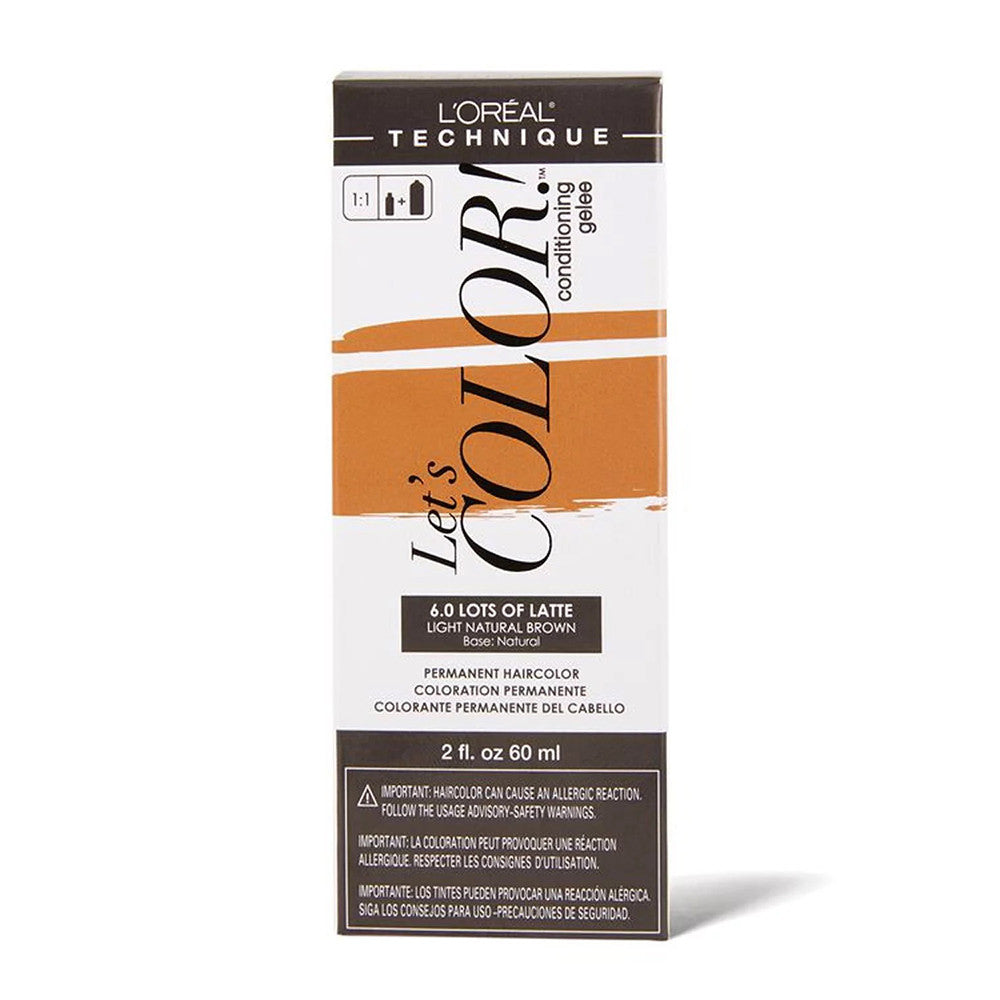 LOreal Lets Color 6.0 Lots of Latte Brown Permanent Haircolor, 1 Ea