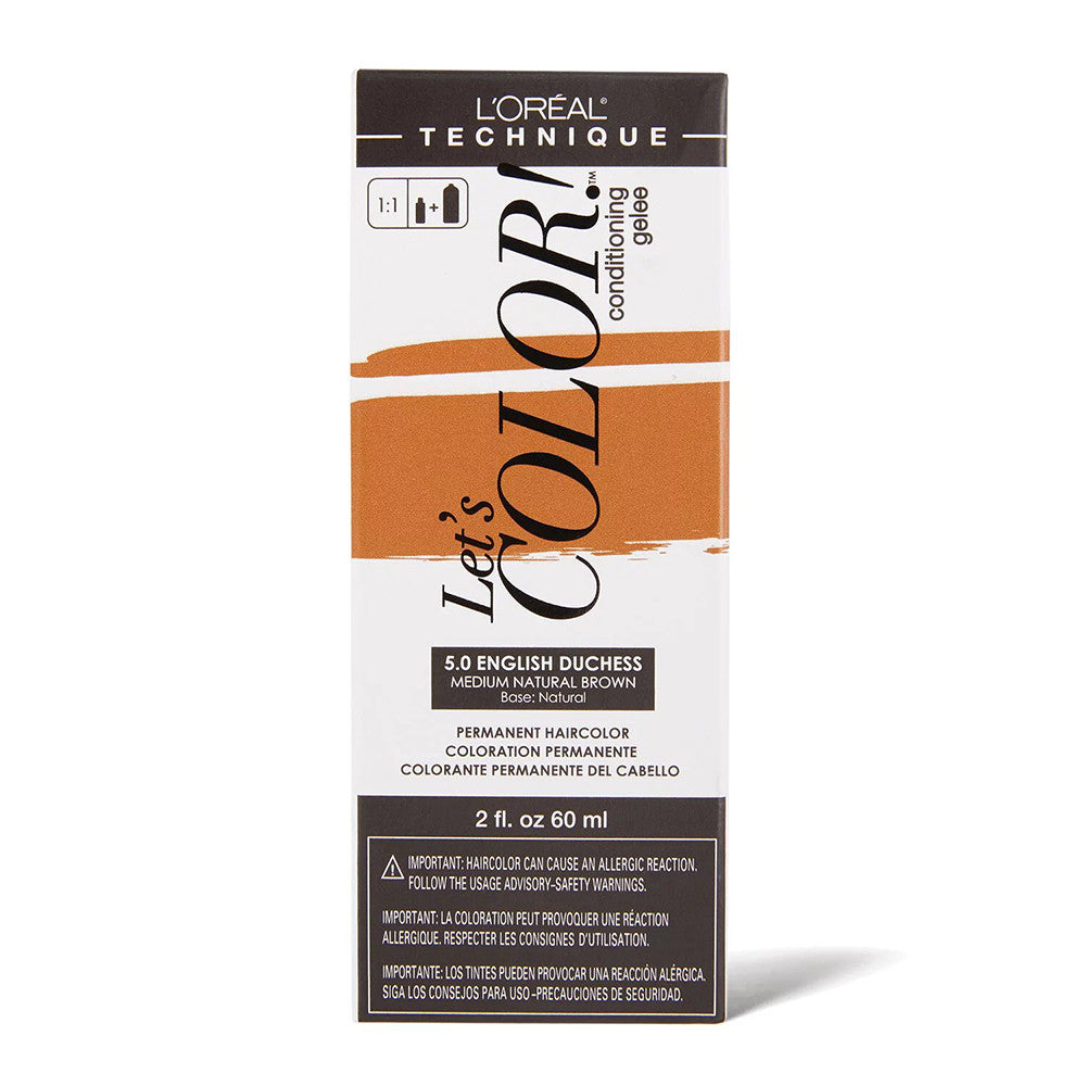 LOreal Lets Color 5.0 English Duchess Brown Permanent Haircolor, 1 Ea, 2 Oz