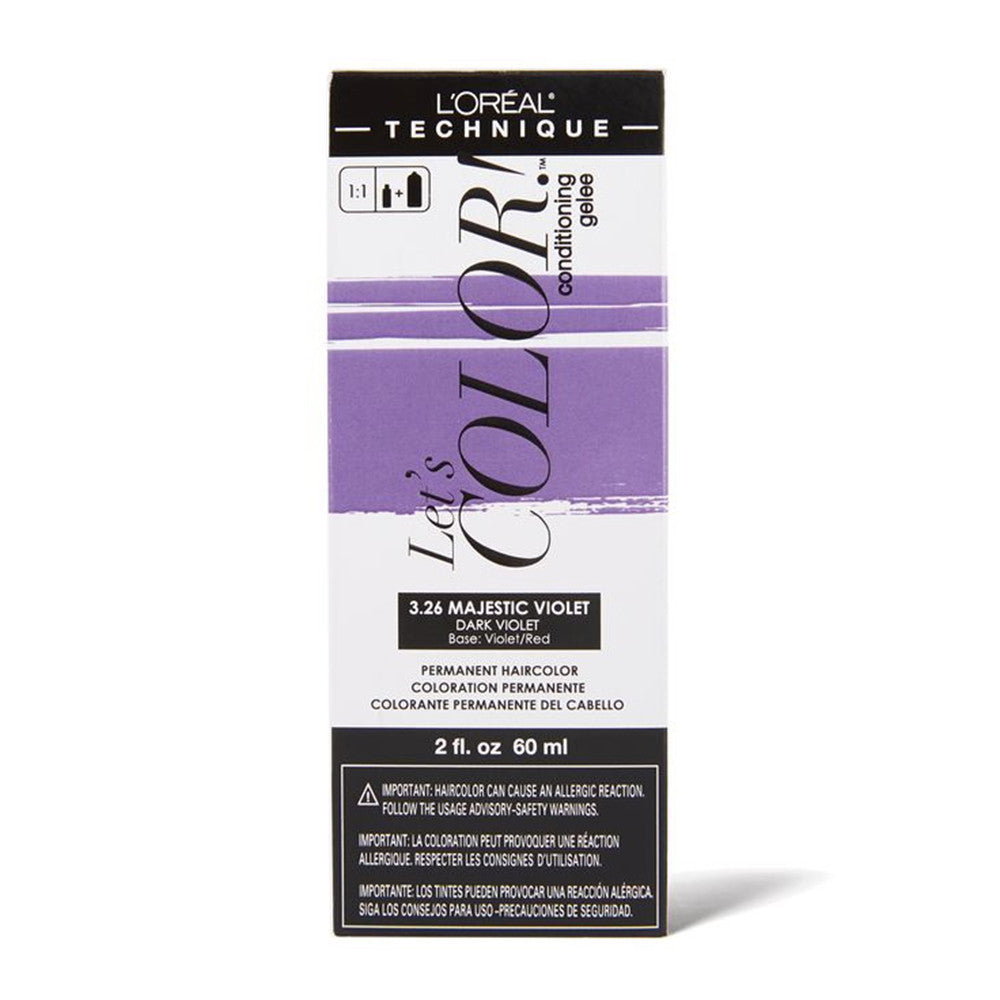 LOreal Lets Color 3.26 Majestic Dark Violet Permanent Haircolor, 1 Ea