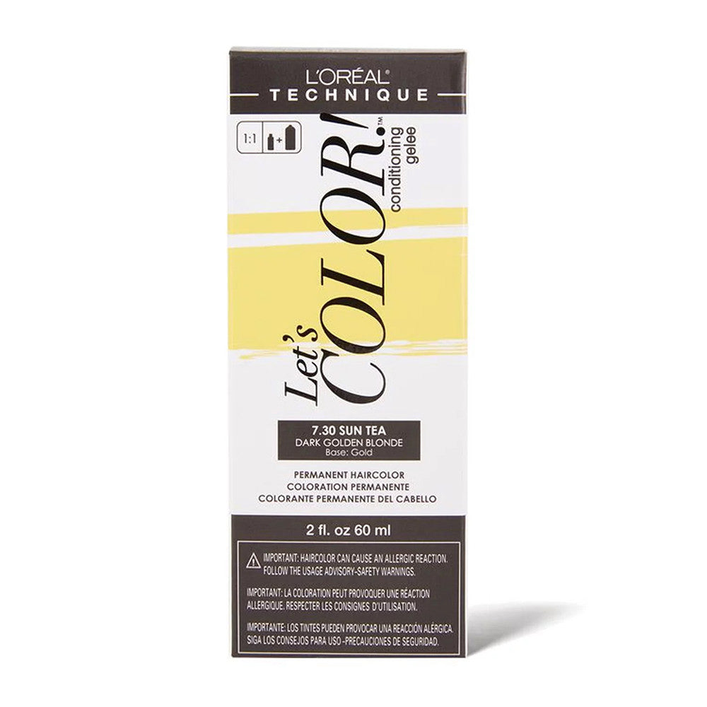 LOreal Lets Color 7.30 Sun Tea Dark Golden Blonde Permanent Haircolor, 1 Ea