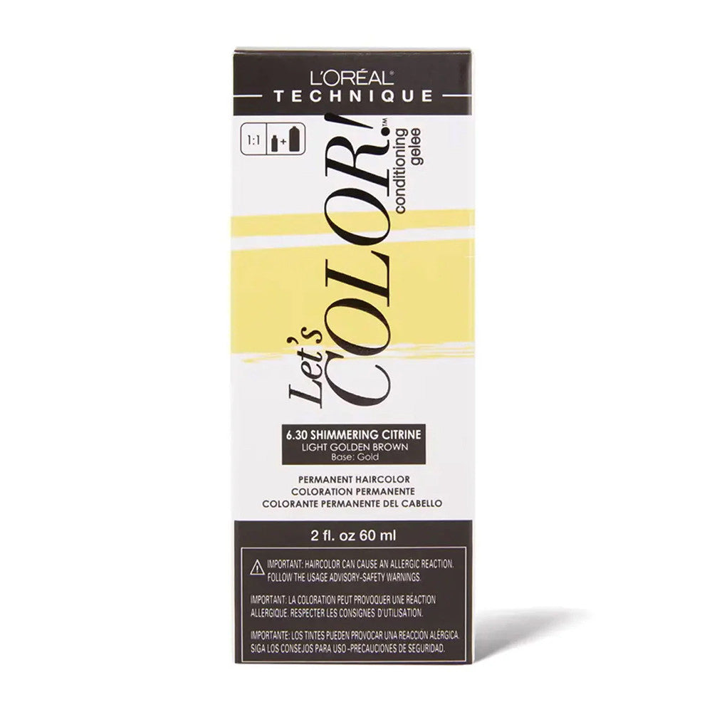 LOreal Lets Color 6.30 Shimmering Citrine Golden Brown Permanent Haircolor, 1 Ea, 2 Oz
