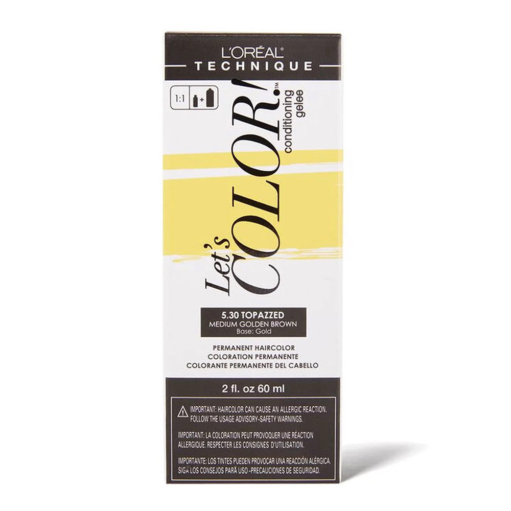 LOreal Lets Color 5.30 Topazzed Brown Permanent Haircolor, 1 Ea, 2 Oz