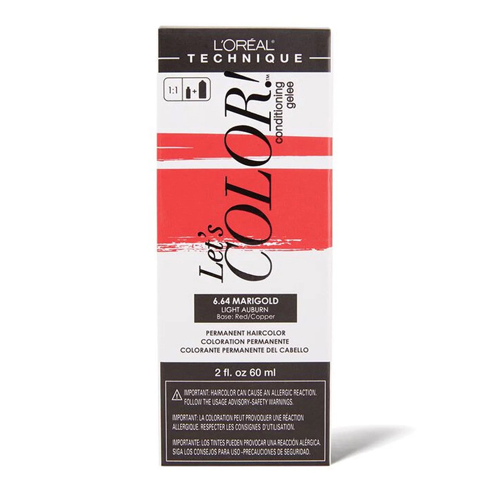 LOreal Lets Color 6.64 Marigold Light Auburn Permanent Haircolor, 1 Ea