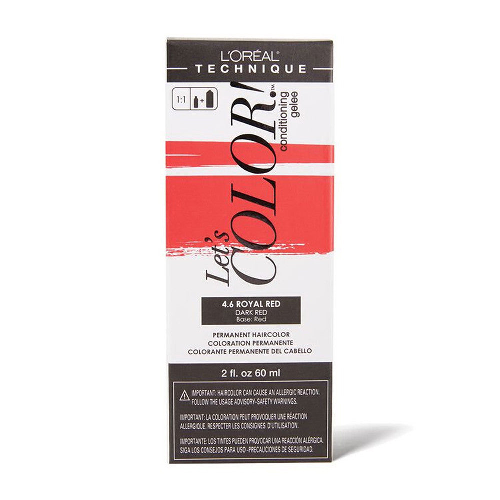 LOreal Lets Color 4.6 Royal Dark Red Permanent Haircolor, 1 Ea