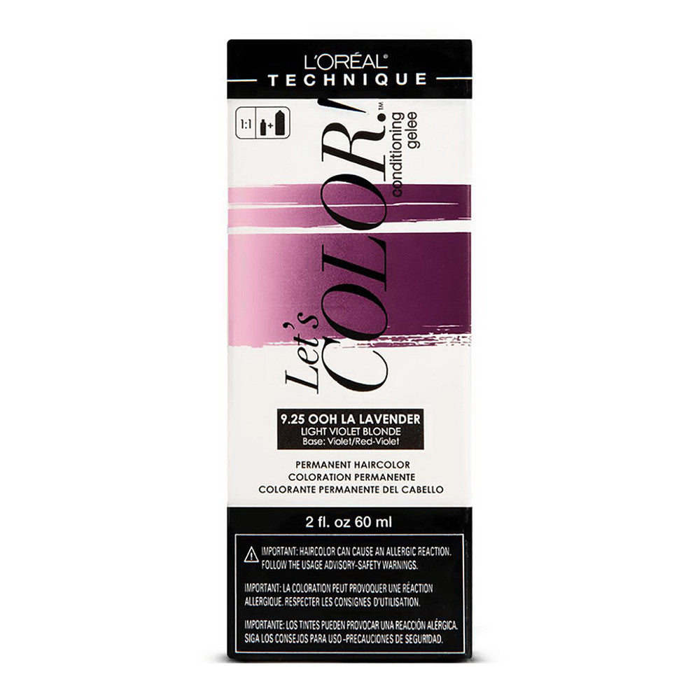 LOreal Lets Color 9.25 Ooh La Lavender Light Violet Blonde Permanent Haircolor, 1 Ea