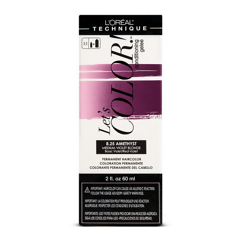 LOreal Lets Color 8.25 Amethyst Violet Blonde Permanent Haircolor, 1 Ea