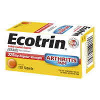 Ecotrin Regular Strength 325 mg Pain Reliever Tablets, 125 Ea