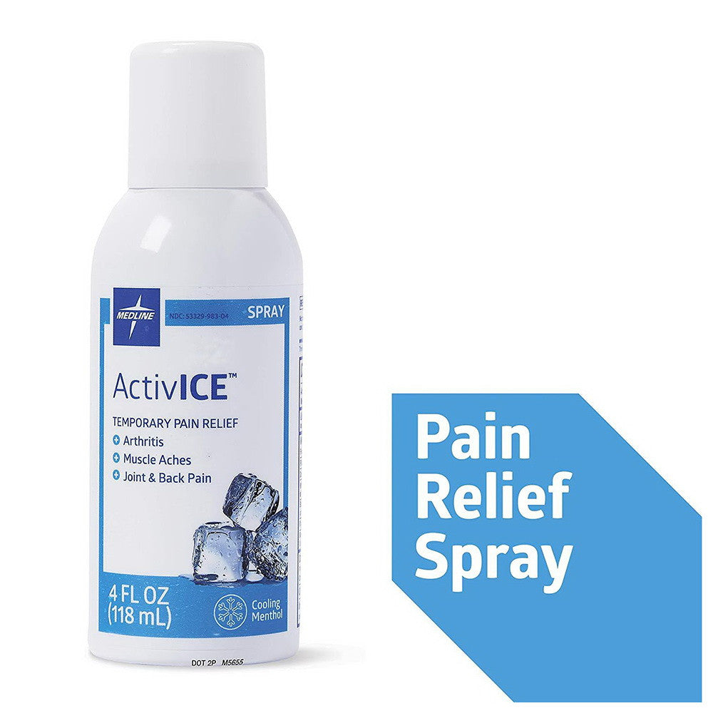 Medline Activice Topical Pain Reliever Spray, 4 Oz