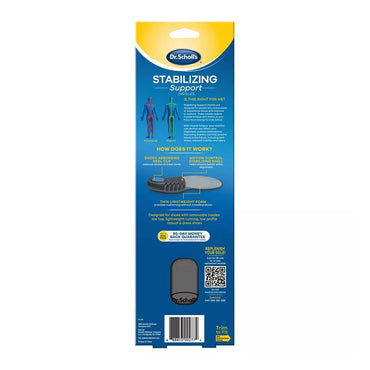 Dr Scholls Men Stabilizing Support Insoles, Size 8-14, 1 Pair