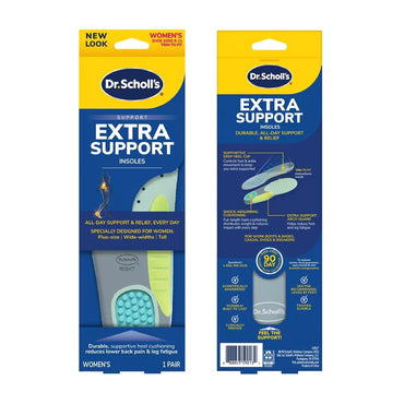 Dr Scholls Extra Support Pain Relief Orthotics Trim To Fit Inserts Insoles For Women, Size 6-11, 1 pair
