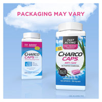 Charcocaps Dietary Supplement Anti-Gas Formula, 100 ct