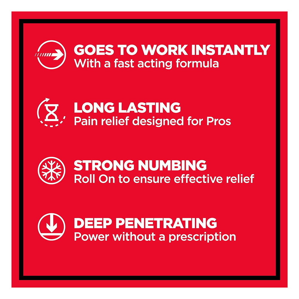 Absorbine Jr Pro Lidocaine Roll On For Fast Nerve And Muscle Pain Relief, 2.5 Oz