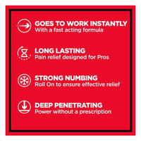 Absorbine Jr Pro Lidocaine Roll On For Fast Nerve And Muscle Pain Relief, 2.5 Oz
