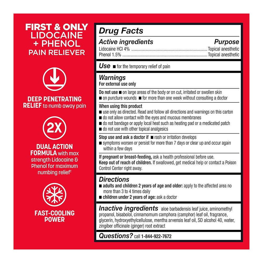 Absorbine Jr Pro Lidocaine Roll On For Fast Nerve And Muscle Pain Relief, 2.5 Oz