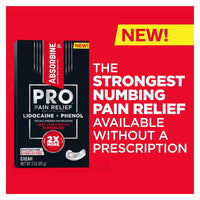 Absorbine Jr Pro Max Strength Lidocaine Cream, Non Greasy, 3 Oz